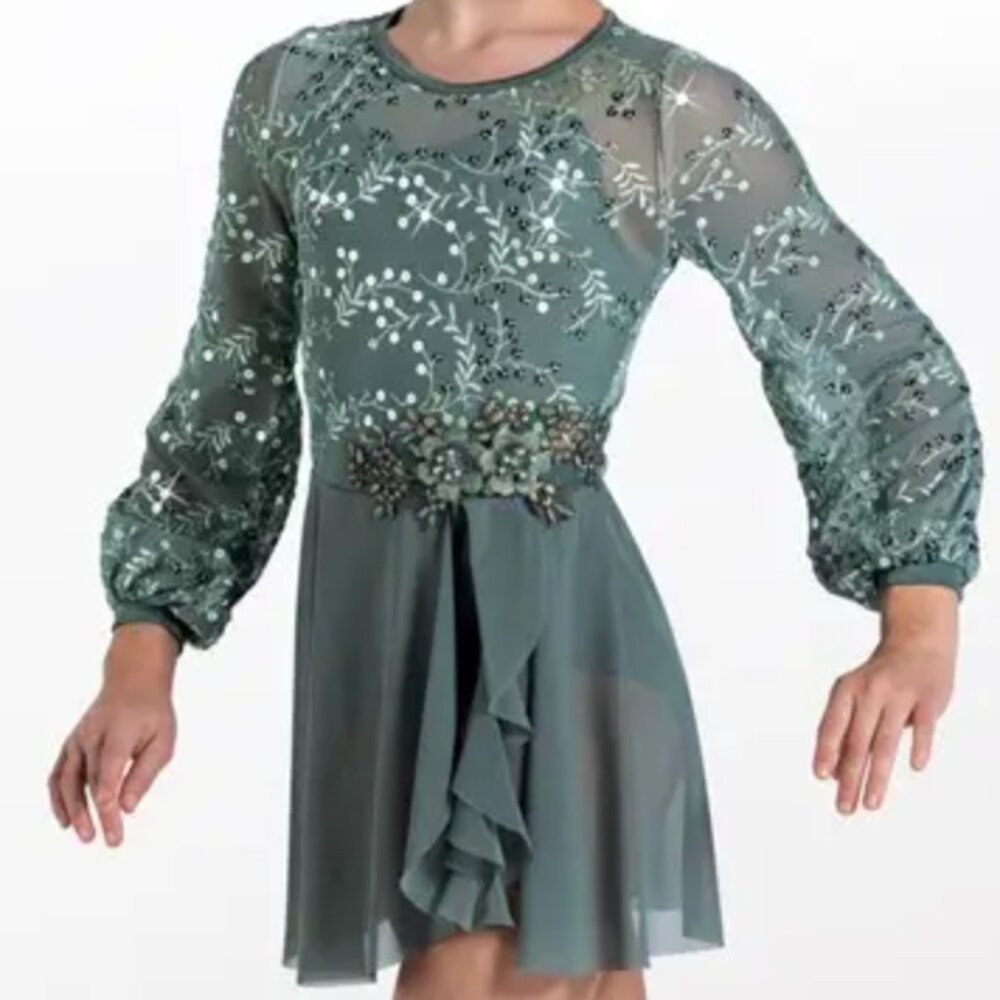 Weissman Saint Honesty Poet Sleeve Green Lyrical Costume